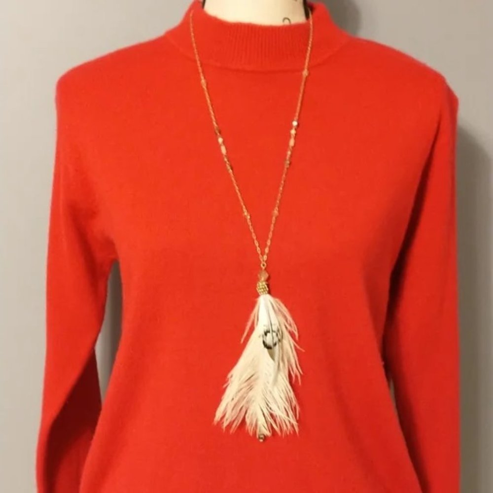 Unique Feather and Bead Necklace